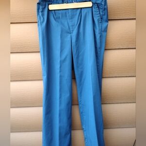 Blue Straight-Leg Pants